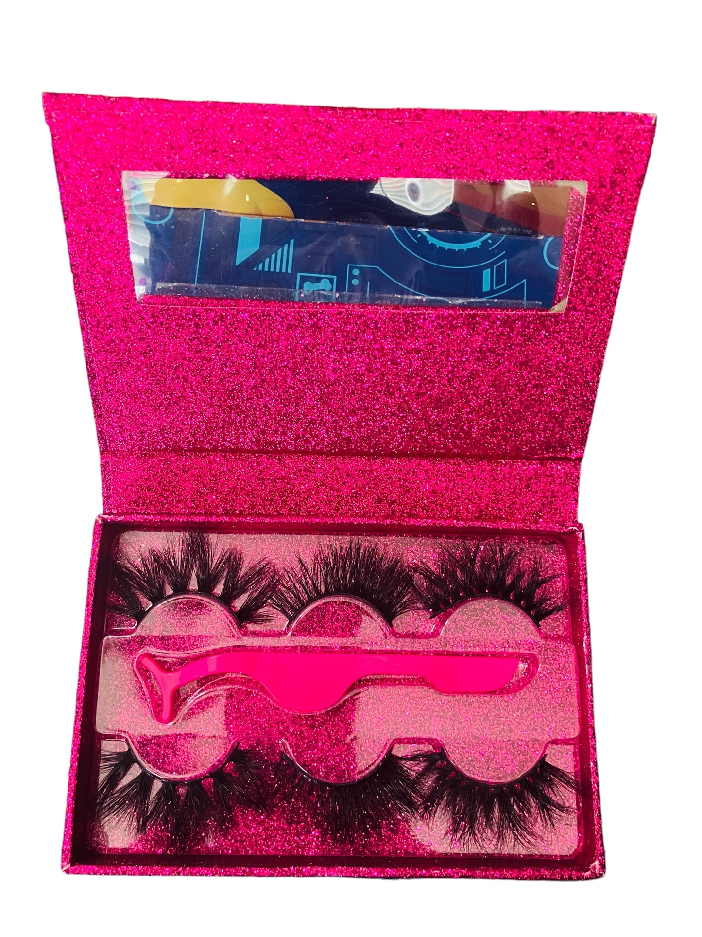 3 pair lash book w/Tweezer
